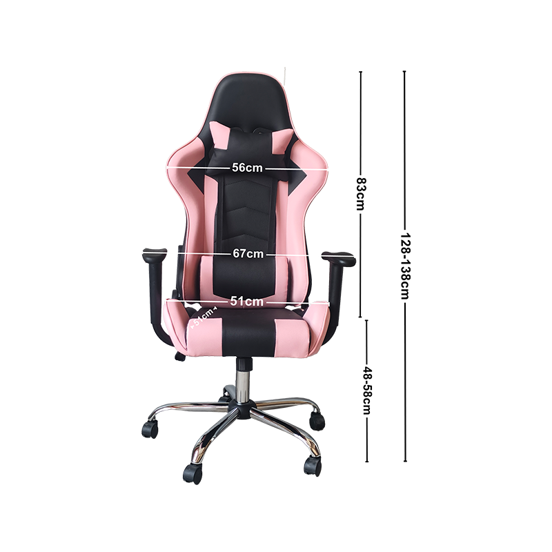 Sort og lyserødt syning Design Højkvalitets materiale Regular Gaming Chair
